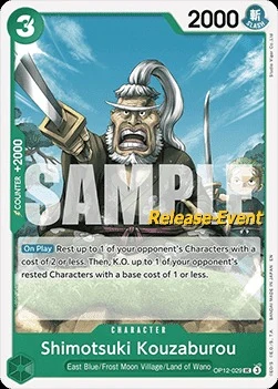 Carte One Piece anglaise OP12-029 Shimotsuki Kouzaburou