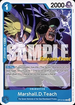 Carte One Piece anglaise OP12-054 Marshall.D.Teach