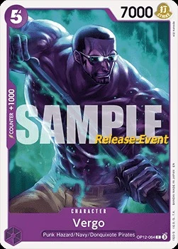 Carte One Piece anglaise OP12-064 Vergo