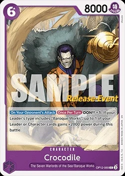 Carte One Piece anglaise OP12-069 Crocodile