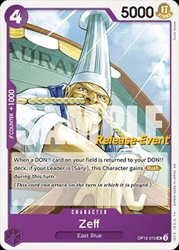 Carte One Piece anglaise OP12-072 Zeff
