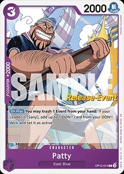 Carte One Piece anglaise OP12-074 Patty