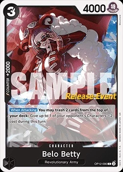 Carte One Piece anglaise OP12-090 Belo Betty