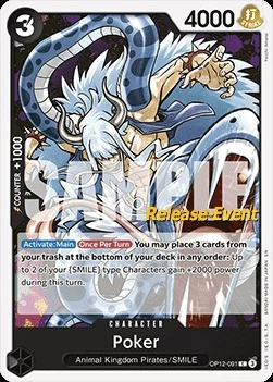 Carte One Piece anglaise OP12-091 Poker