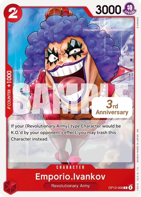 Carte One Piece anglaise Emporio.Ivankov OP13-008 C
