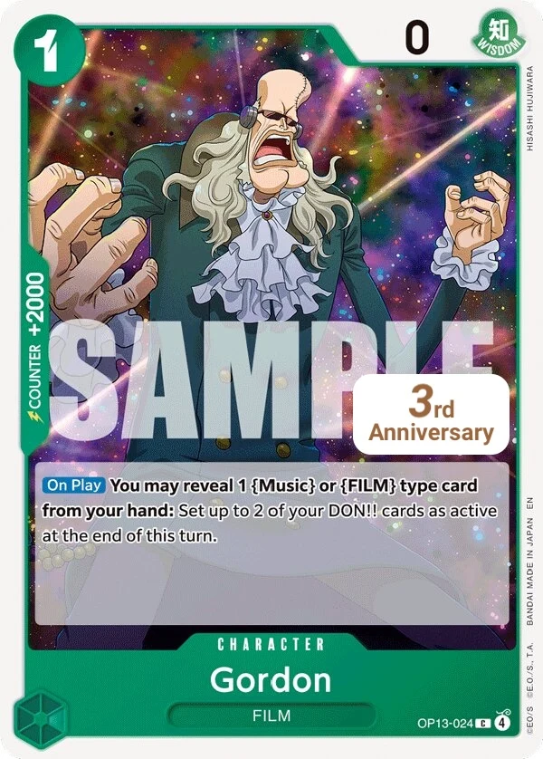 Carte One Piece anglaise Gordon OP13-024 C