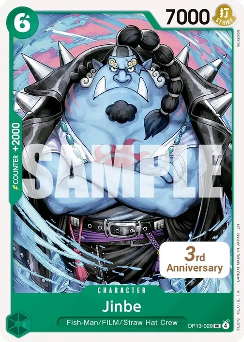 Carte One Piece anglaise OP13-029 Jinbe