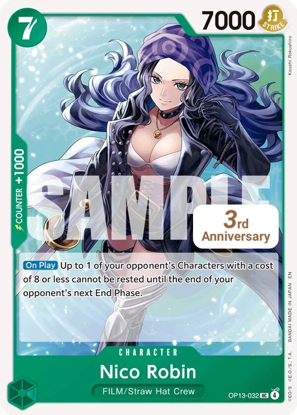 Carte One Piece anglaise Nico Robin OP13-032 UC
