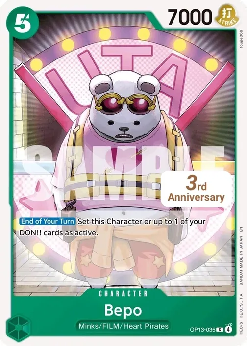 Carte One Piece anglaise OP13-035 Bepo