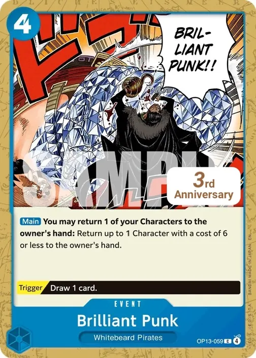 Carte One Piece anglaise OP13-059 Brilliant Punk