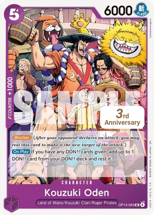 Carte One Piece anglaise OP13-063 Kouzuki Oden