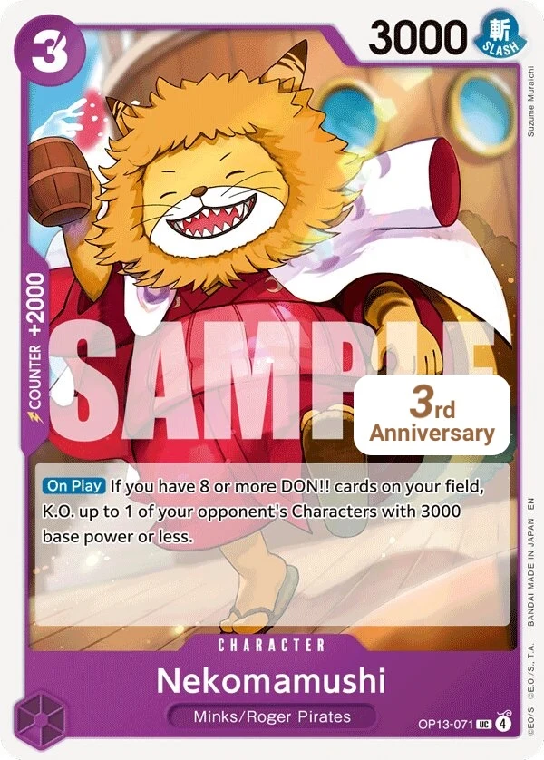 Carte One Piece anglaise Nekomamushi OP13-071 UC