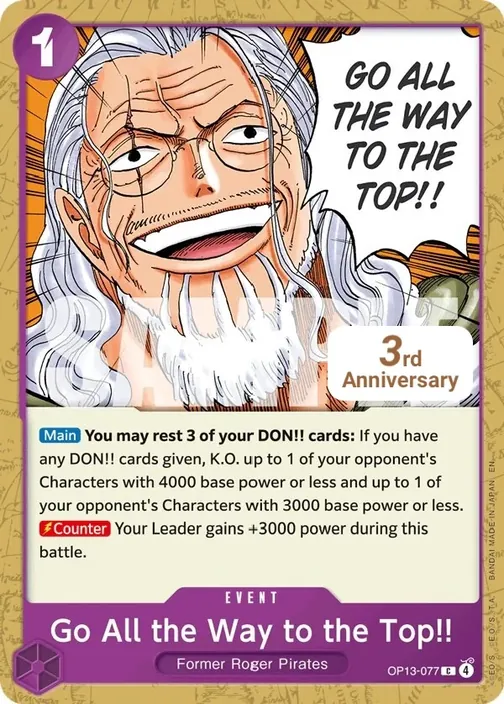 Carte One Piece anglaise OP13-077 Go All the Way to the Top!!