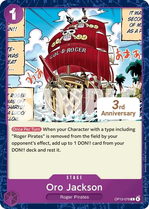 Carte One Piece anglaise OP13-078 Oro Jackson