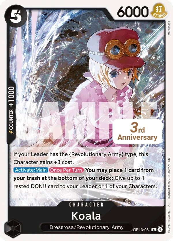 Carte One Piece anglaise Koala OP13-081 C