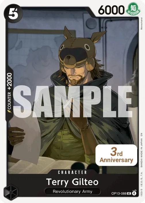 Carte One Piece anglaise OP13-088 Terry Gilteo