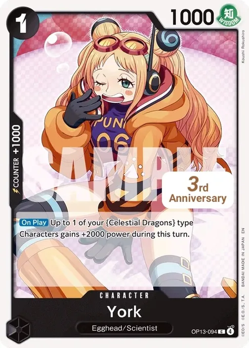 Carte One Piece anglaise OP13-094 York