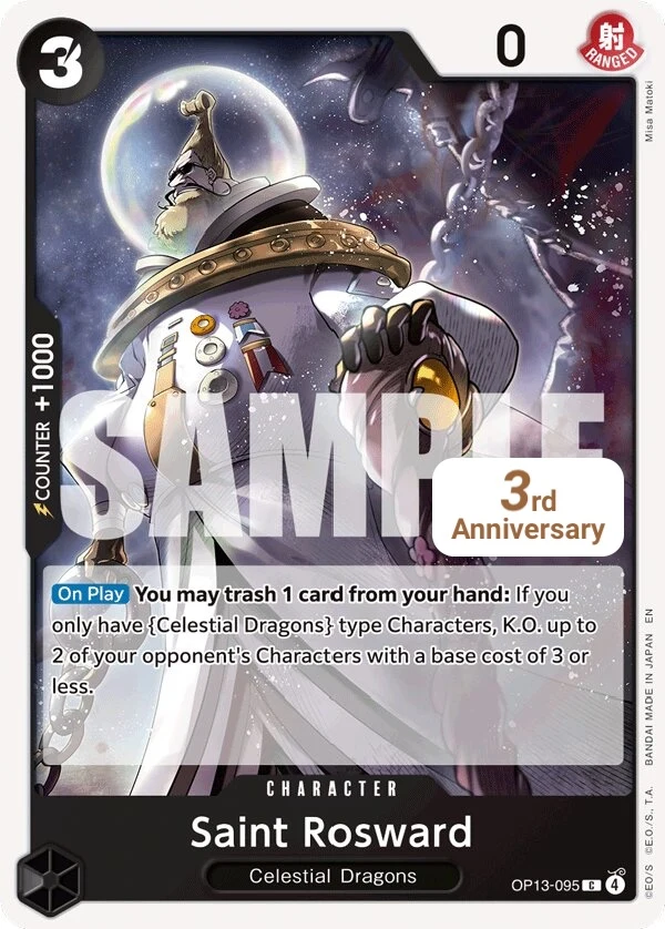 Carte One Piece anglaise Saint Rosward OP13-095 C