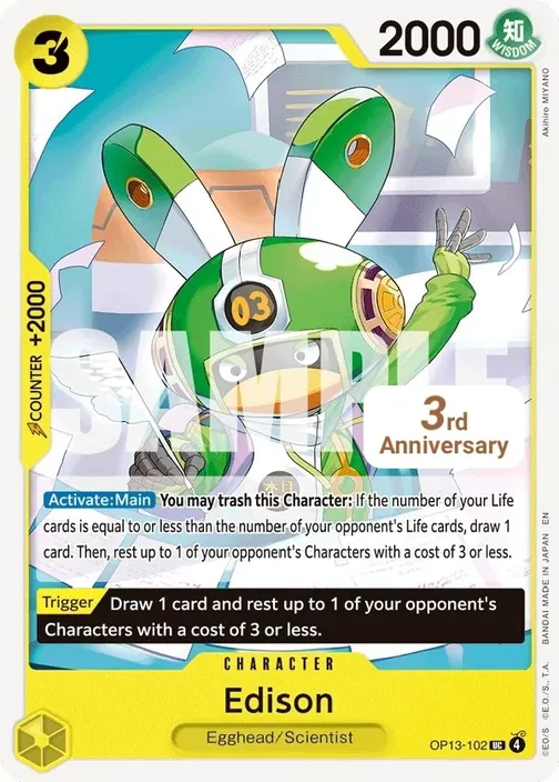 Carte One Piece anglaise OP13-102 Edison