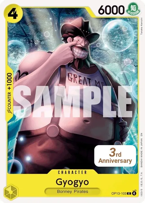Carte One Piece anglaise OP13-103 Gyogyo