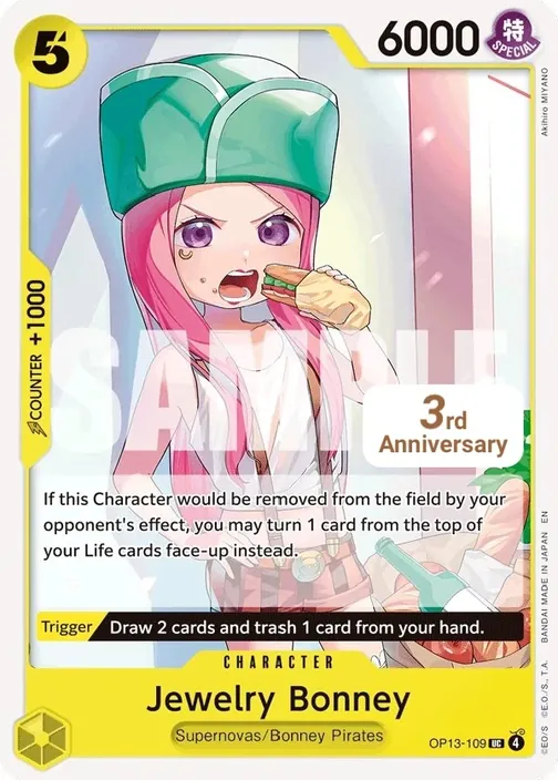 Carte One Piece anglaise OP13-109 Jewelry Bonney