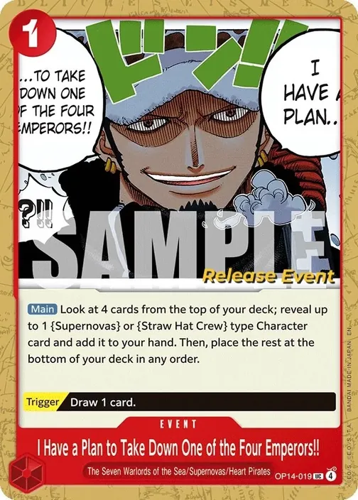 Carte One Piece anglaise OP14-019 I Have a Plan to Take Down One of the Four Emperors!!