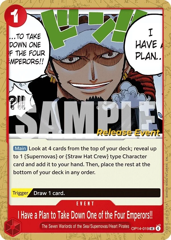 Carte One Piece anglaise I Have a Plan to Take Down One of the Four Emperors!! OP14-019 UC