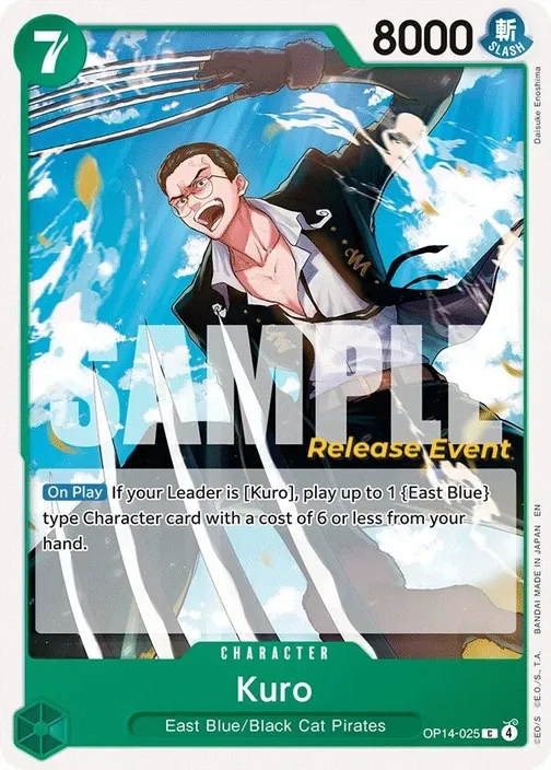 Carte One Piece anglaise OP14-025 Kuro