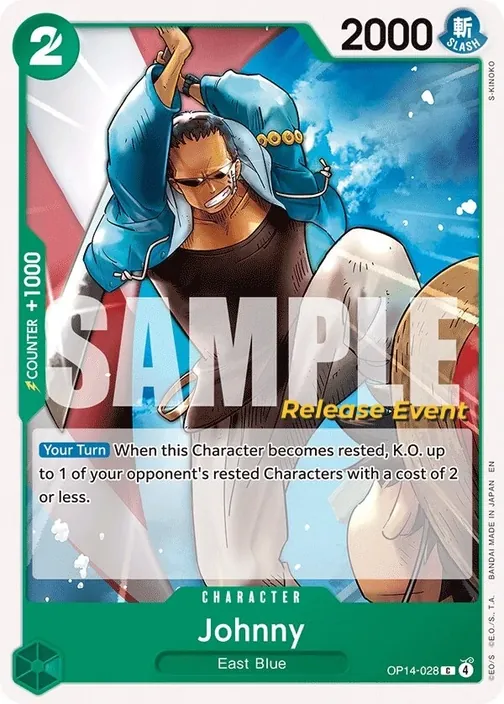 Carte One Piece anglaise OP14-028 Johnny