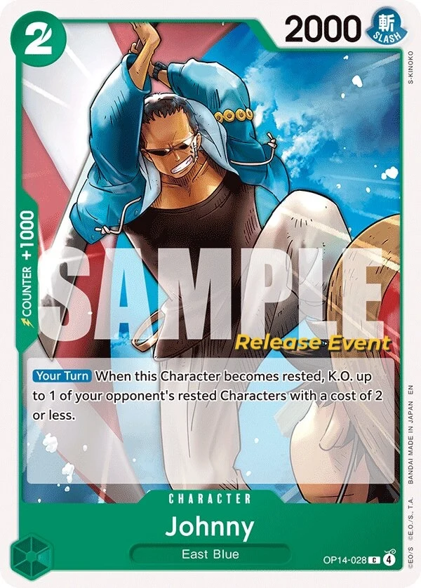 Carte One Piece anglaise Johnny OP14-028 C