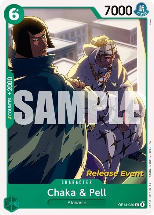 Carte One Piece anglaise OP14-030 Chaka & Pell