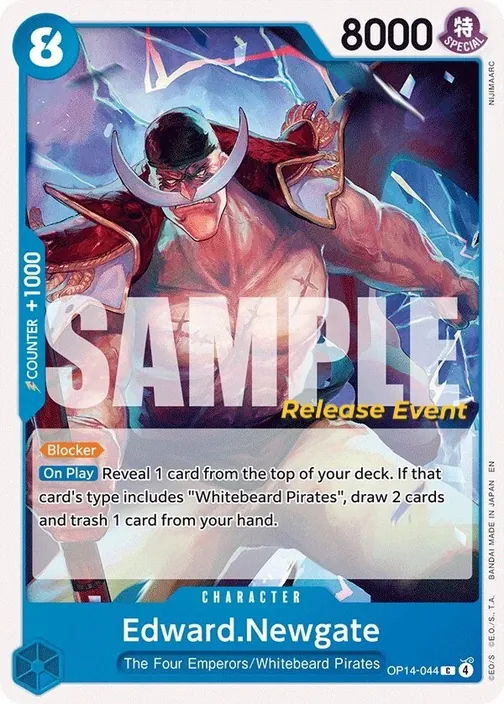 Carte One Piece anglaise OP14-044 Edward.Newgate