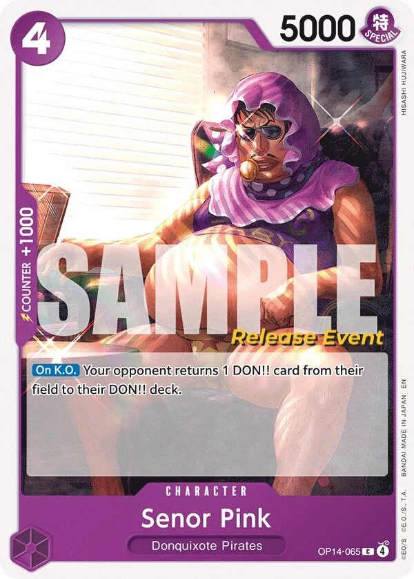 Carte One Piece anglaise Senor Pink OP14-065 C