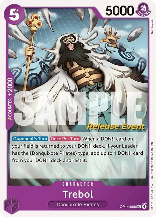Carte One Piece anglaise OP14-068 Trebol