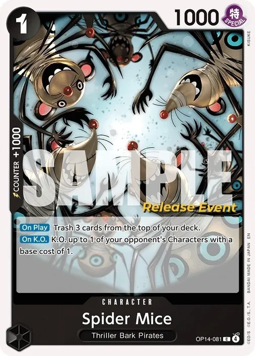 Carte One Piece anglaise OP14-081 Spider Mice