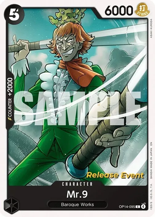 Carte One Piece anglaise OP14-095 Mr.9