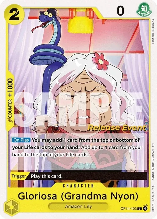 Carte One Piece anglaise OP14-103 Gloriosa (Grandma Nyon)