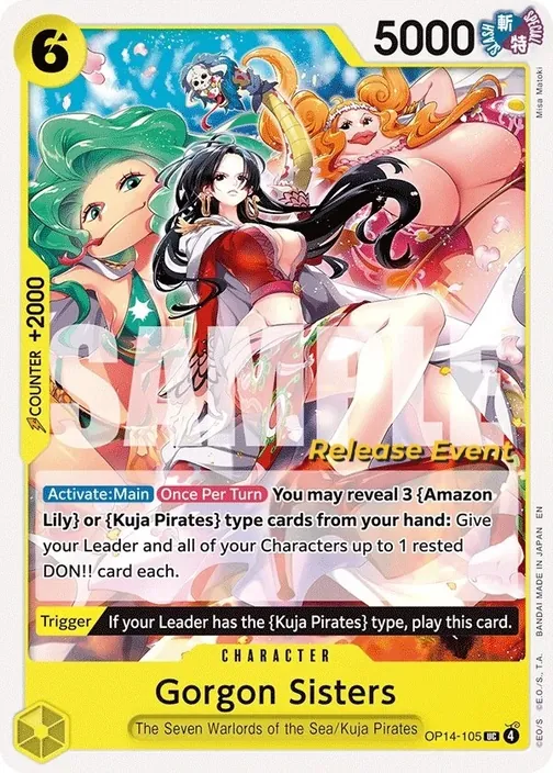 Carte One Piece anglaise OP14-105 Gorgon Sisters