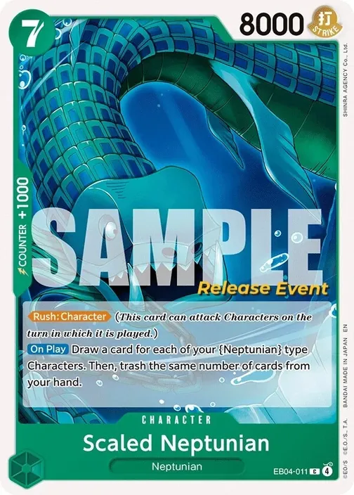 Carte One Piece anglaise EB04-011 Scaled Neptunian