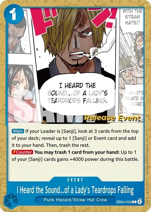 Carte One Piece anglaise EB04-029 I Heard the Sound...of a Lady's Teardrops Falling