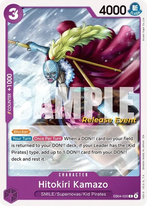 Carte One Piece anglaise EB04-035 Hitokiri Kamazo