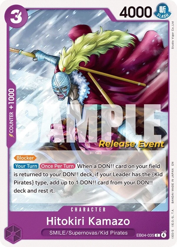 Carte One Piece anglaise Hitokiri Kamazo EB04-035 C