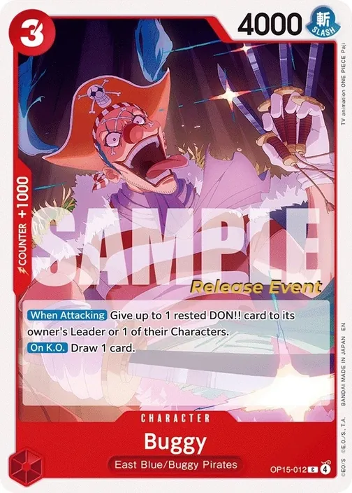 Carte One Piece anglaise OP15-012 Buggy