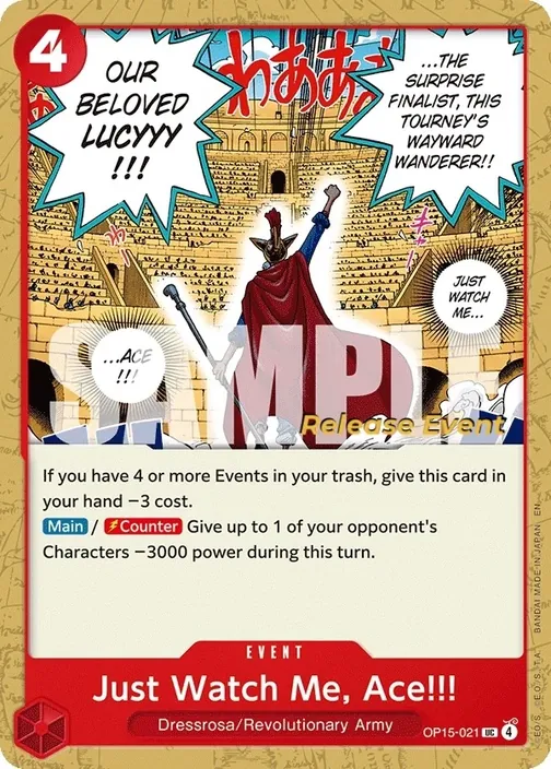 Carte One Piece anglaise OP15-021 Just Watch Me, Ace!!!