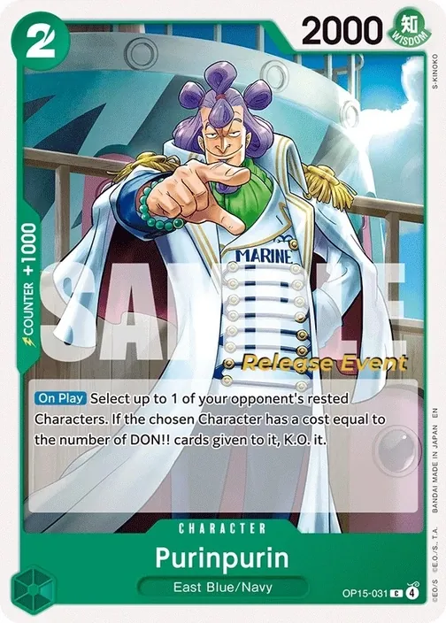 Carte One Piece anglaise OP15-031 Purinpurin