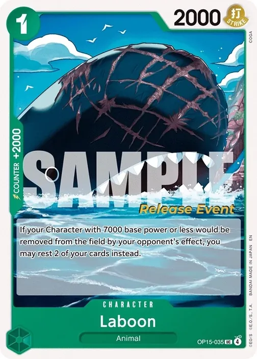 Carte One Piece anglaise OP15-035 Laboon