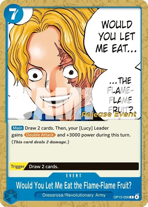 Carte One Piece anglaise OP15-056 Would You Let Me Eat the Flame-Flame Fruit?