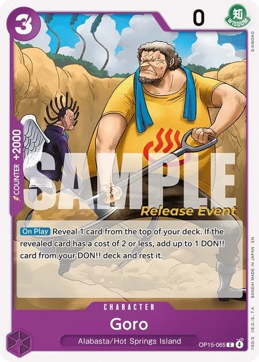 Carte One Piece anglaise OP15-065 Goro