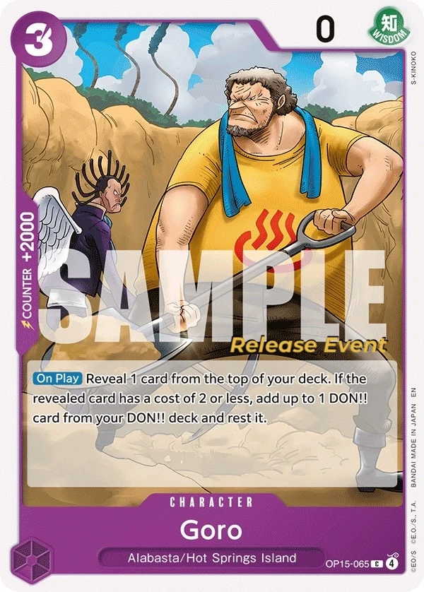 Carte One Piece anglaise Goro OP15-065 C