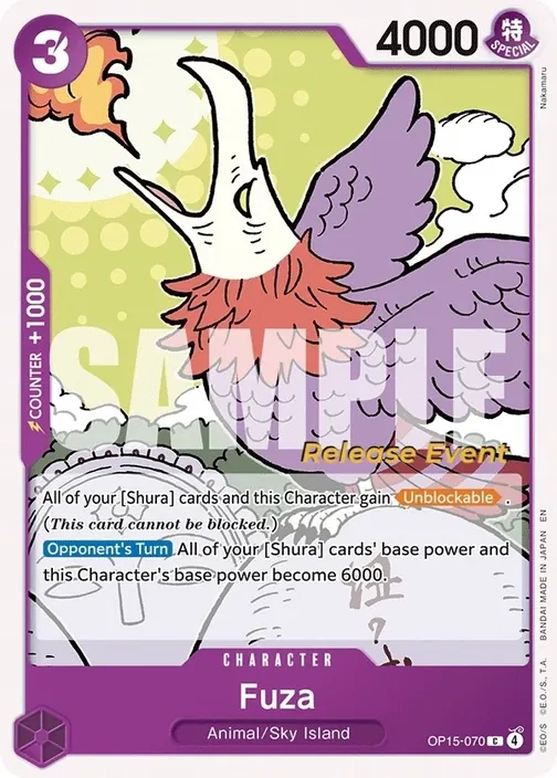 Carte One Piece anglaise OP15-070 Fuza
